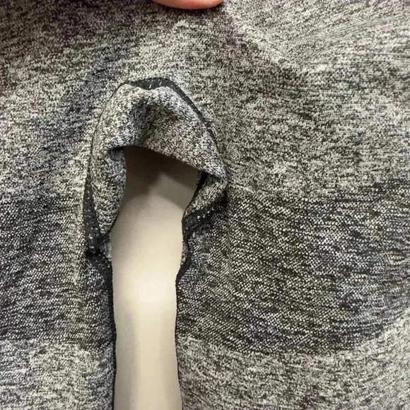 Gymshark Flex Leggings Mid Rise Grey Pink Waistband Women's Size M - Picture 8 of 13